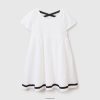 hvit Benetton barn kort kjole i stretchbomull 20TRB2562