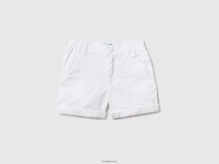 hvit Benetton barn shorts i lett bomull 20TRB2397