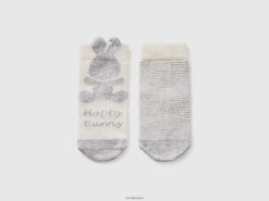 hvit Benetton barn sokker i økologisk bomullsblanding 20TRB3318