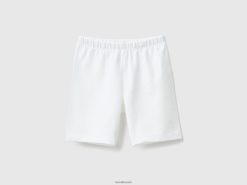 hvit Benetton barn sykkelshorts 20TRB5703