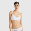 hvit Benetton kvinner trekant bh uten polstring 20TRB1096