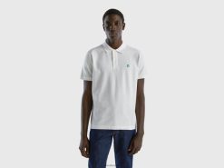 hvit Benetton menn hvit polo med normal passform 20TRB4599