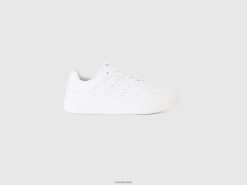 hvit Benetton menn hvite low-top joggesko 20TRB1546