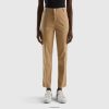 kamel Benetton kvinner slim fit kamel chinos i bomull 20TRB653