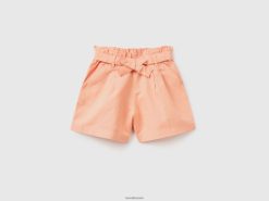 laks Benetton barn papirpose bermudaer i linblanding 20TRB2671