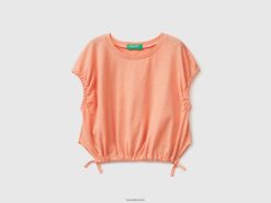 laks Benetton barn topp med lisser i linblanding 20TRB2501