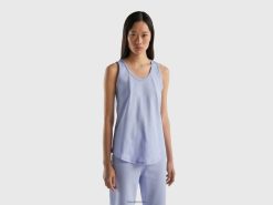 lavendel Benetton kvinner tank topp i lett bomull 20TRB382