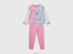 lilla Benetton barn varm sting & engle pyjamas med glitter 20TRB2755