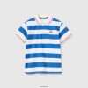 luftvåpen blå Benetton barn kortermet polo med striper 20TRB1887