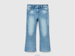 lyse blå Benetton barn jeans med fem lommer 20TRB3043