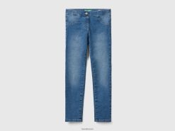 lyse blå Benetton barn øko-resirkulert denim jeggings 20TRB2673