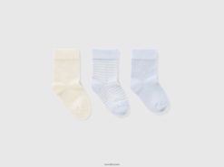 lyse blå Benetton barn sokkesett i lyseblå toner 20TRB3314