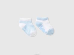 lyse blå Benetton barn tofarget sokkesett 20TRB3308
