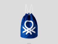 lyseblå Benetton kvinner veske med maxi-logo 20TRB1561