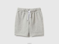 lysegrå Benetton barn bermudaer i jersey 20TRB2373