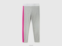 lysegrå Benetton barn fargeblokk leggings 20TRB5383