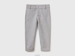 lysegrå Benetton barn joggebukse i bomullsblanding 20TRB5161