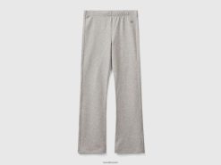 lysegrå Benetton barn utsvingte leggings i stretchbomull 20TRB2581