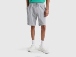 lysegrå Benetton kvinner Svette bermudaer i 100 % bomull 20TRB1467