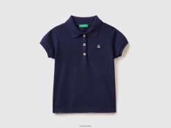 mørke blå Benetton barn regular fit polo i økologisk bomull 20TRB5605