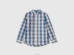 mørke blå Benetton barn sporty skjorte i 100 % bomull 20TRB1741