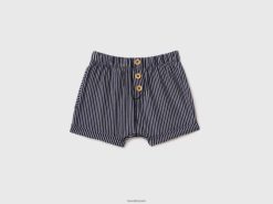 mørke blå Benetton barn stripete shorts 20TRB3227