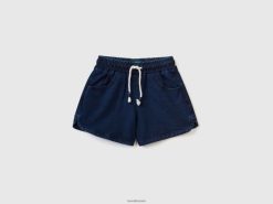 mørke blå Benetton barn svette denim-look bermudaer 20TRB2718
