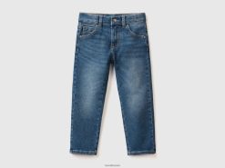 mørke blå Benetton barn vintage look skinny fit jeans 20TRB5168
