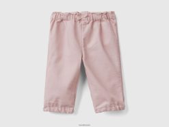 myk rosa Benetton barn bukse med rynket midje 20TRB3269