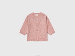 myk rosa Benetton barn cardigan i resirkulert bomullsblanding 20TRB3461