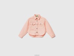 myk rosa Benetton barn fargerik stretchbomullsjakke 20TRB5205