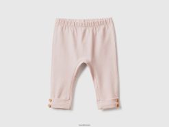 myk rosa Benetton barn leggings i stretch i bomull 20TRB3253