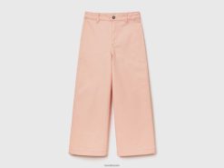 myk rosa Benetton barn palazzobukse i stretchbomull 20TRB2719
