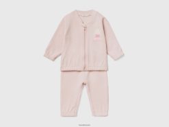 myk rosa Benetton barn svette sportsantrekk 20TRB5750