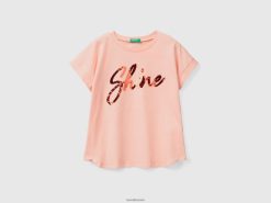 myk rosa Benetton barn t-skjorte med vendbare paljetter 20TRB5220