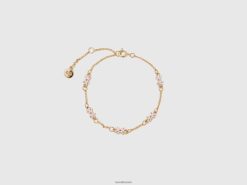 myk rosa Benetton kvinner armbånd med lys rosa logoer 20TRB888