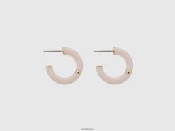 myk rosa Benetton kvinner lys rosa c hoop øredobber 20TRB722