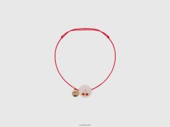 myk rosa Benetton kvinner lyserosa armbånd med kirsebæranheng 20TRB860