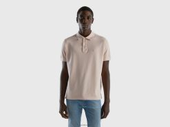 myk rosa Benetton menn myk rosa polo med normal passform 20TRB4584