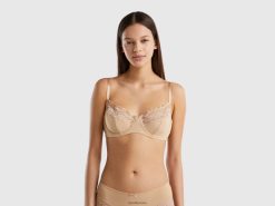 naken Benetton kvinner vattert BH med mesh 20TRB973