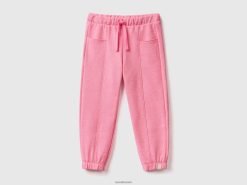 neon rosa Benetton barn joggere i resirkulert stoff 20TRB3027
