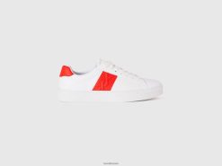 oransje Benetton menn lave sneakers med oransje logo 20TRB759