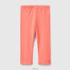 oransje koraller Benetton barn 3/4 leggings i stretchbomull 20TRB2607