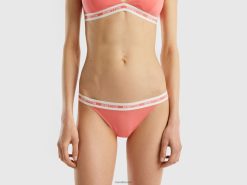 oransje koraller Benetton kvinner lavkostet undertøy i økologisk bomull 20TRB4277