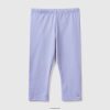 periwinkle Benetton barn 3/4 leggings i stretchbomull 20TRB2584