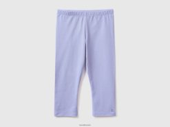 periwinkle Benetton barn 3/4 leggings i stretchbomull 20TRB5414