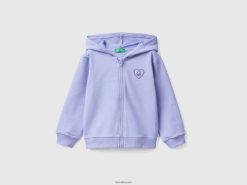 periwinkle Benetton barn hettegenser med glidelås 20TRB5614