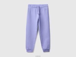 periwinkle Benetton barn joggebukse med logo 20TRB2626