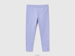 periwinkle Benetton barn leggings i stretch i bomull 20TRB5673