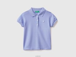 periwinkle Benetton barn regular fit polo i økologisk bomull 20TRB2847